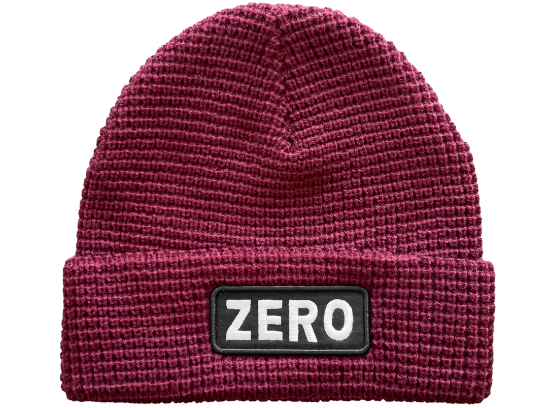 Zero Skateboards Army Patch Waffle (Burgundy) Beanie