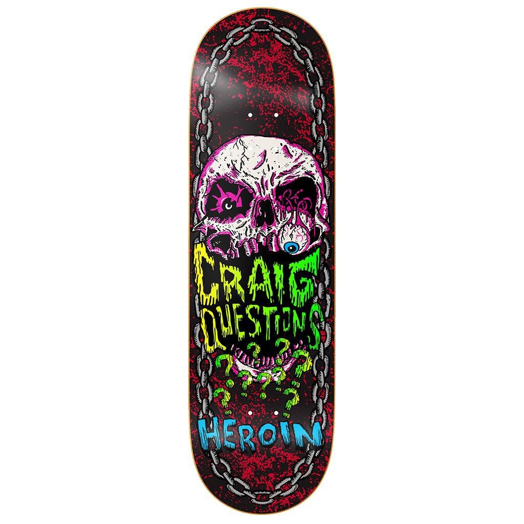 HEROIN Craig Questions "Knock Off" 9.25" SKATEBOARD DECK