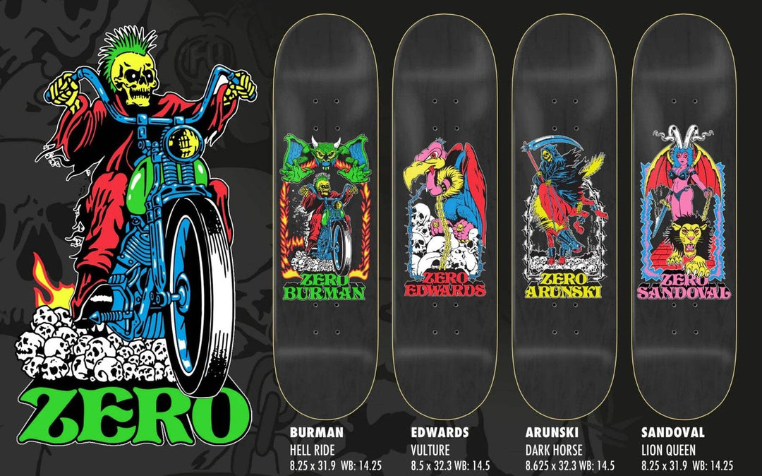 Zero Burman - Hell Ride 8.25" Skateboard Deck
