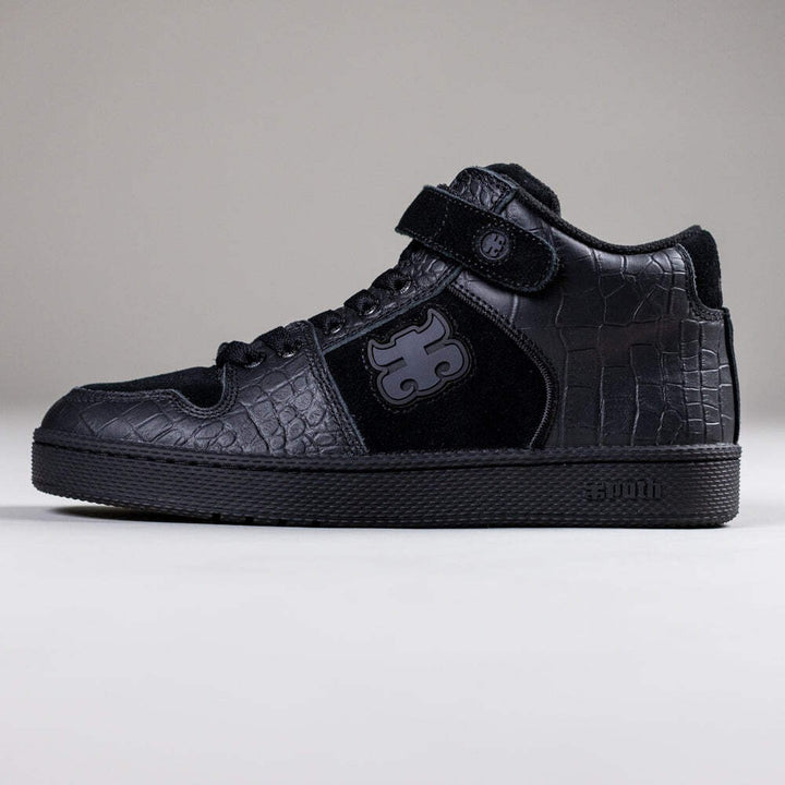 IPATH GRASSHOPPER - BLACK CROCODILE LEATHER SHOES