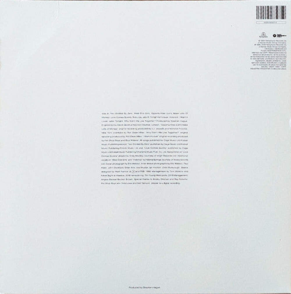 Pet Shop Boys – Please [180 Gram] Vinyl LP Record