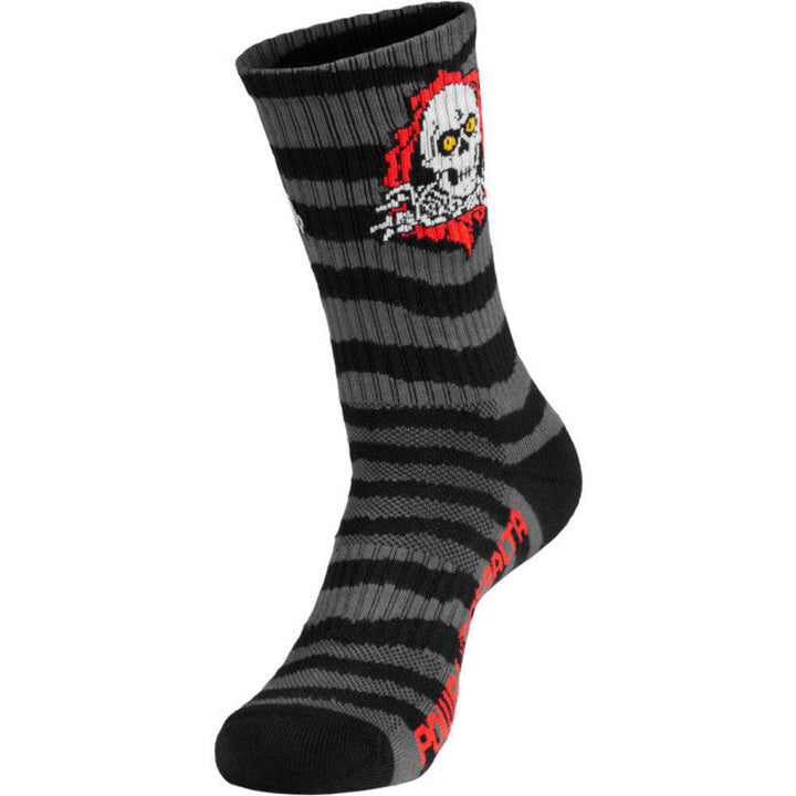 POWELL PERALTA RIPPER CHARCOAL / BLACK RIPS SOCKS