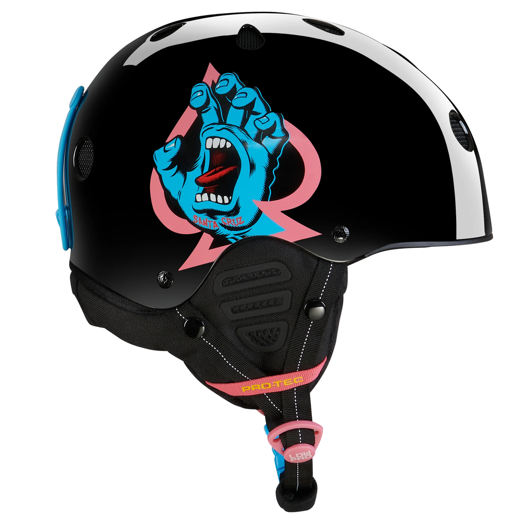 Protec x Santa Cruz LOW PRO Snow Certified Helmet (Black Gloss)