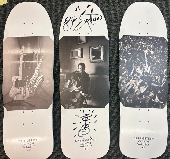 Street Plant Bruce Springsteen [Autographed] 3x Skateboard Deck Set (Mike Vallel