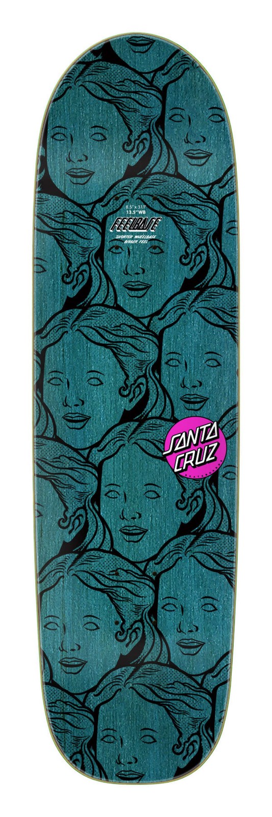 Santa Cruz Possessed Head Feelbase Pro 8.5" Skateboard Deck