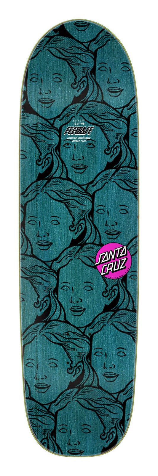 Santa Cruz Possessed Head FeelBase Pro 8.5" Skateboard Deck