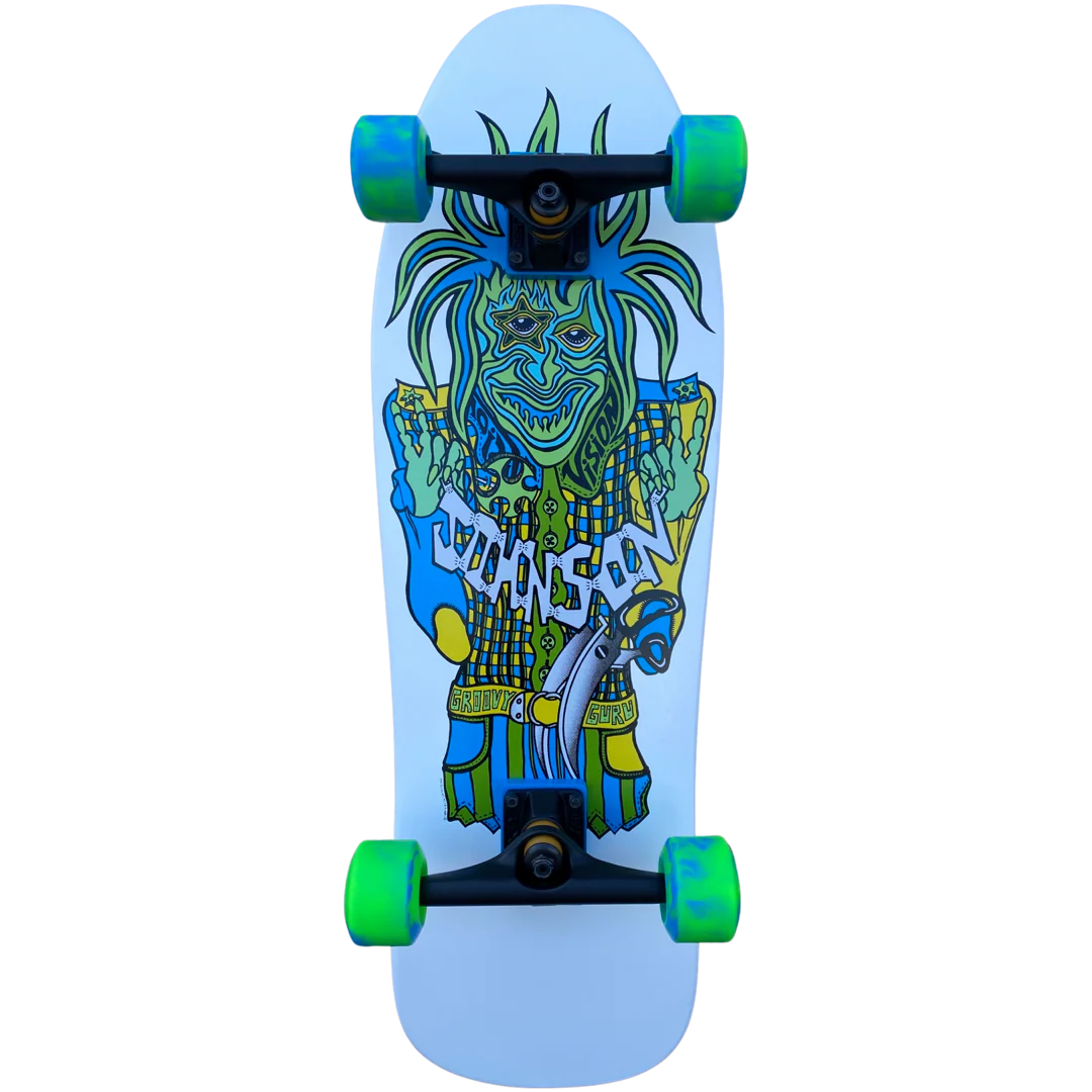 Vision Joe Johnson Groovy Guru White 9.5" Complete Skateboard