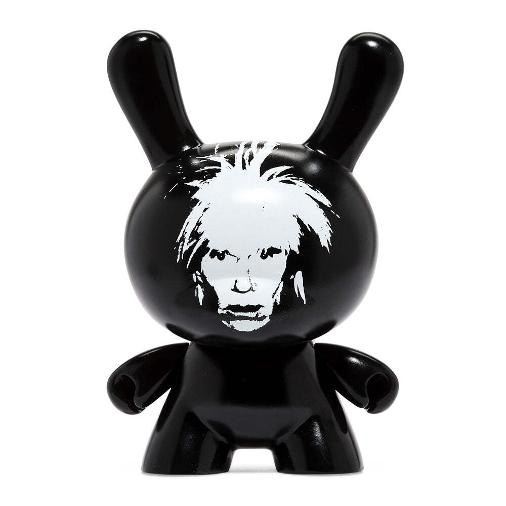 KIDROBOT x ANDY WARHOL FRIGHT WIG SELF-PORTRAIT 8" MASTERPIECE DUNNY - MONOCHROM