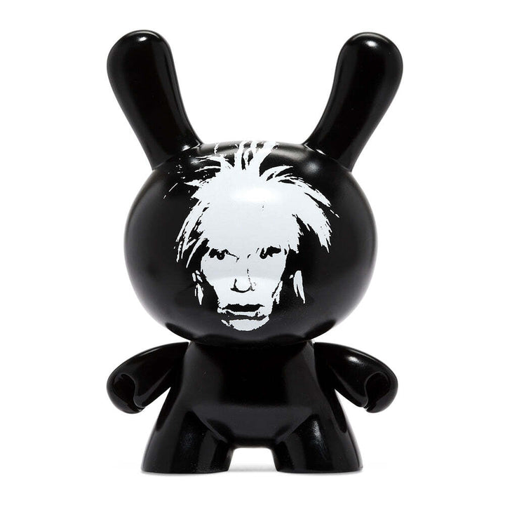 KIDROBOT x ANDY WARHOL FRIGHT WIG SELF-PORTRAIT 8" MASTERPIECE DUNNY - MONOCHROM