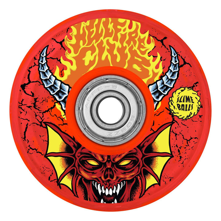 SLIME BALLS x STRANGER THINGS HELLFIRE CLUB LIGHT UPS 66mm 78a SKATEBOARD WHEELS