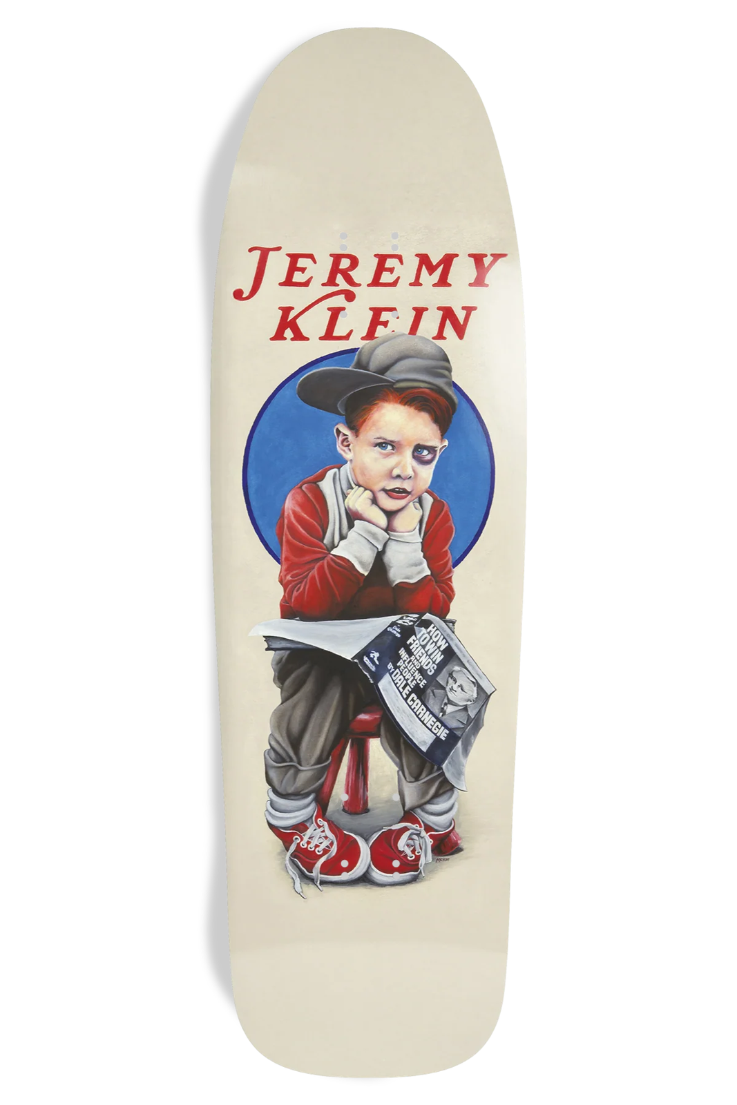World Industries Jeremy Klein Black Eye Kid EX7 Slick 9.625" Skateboard Deck