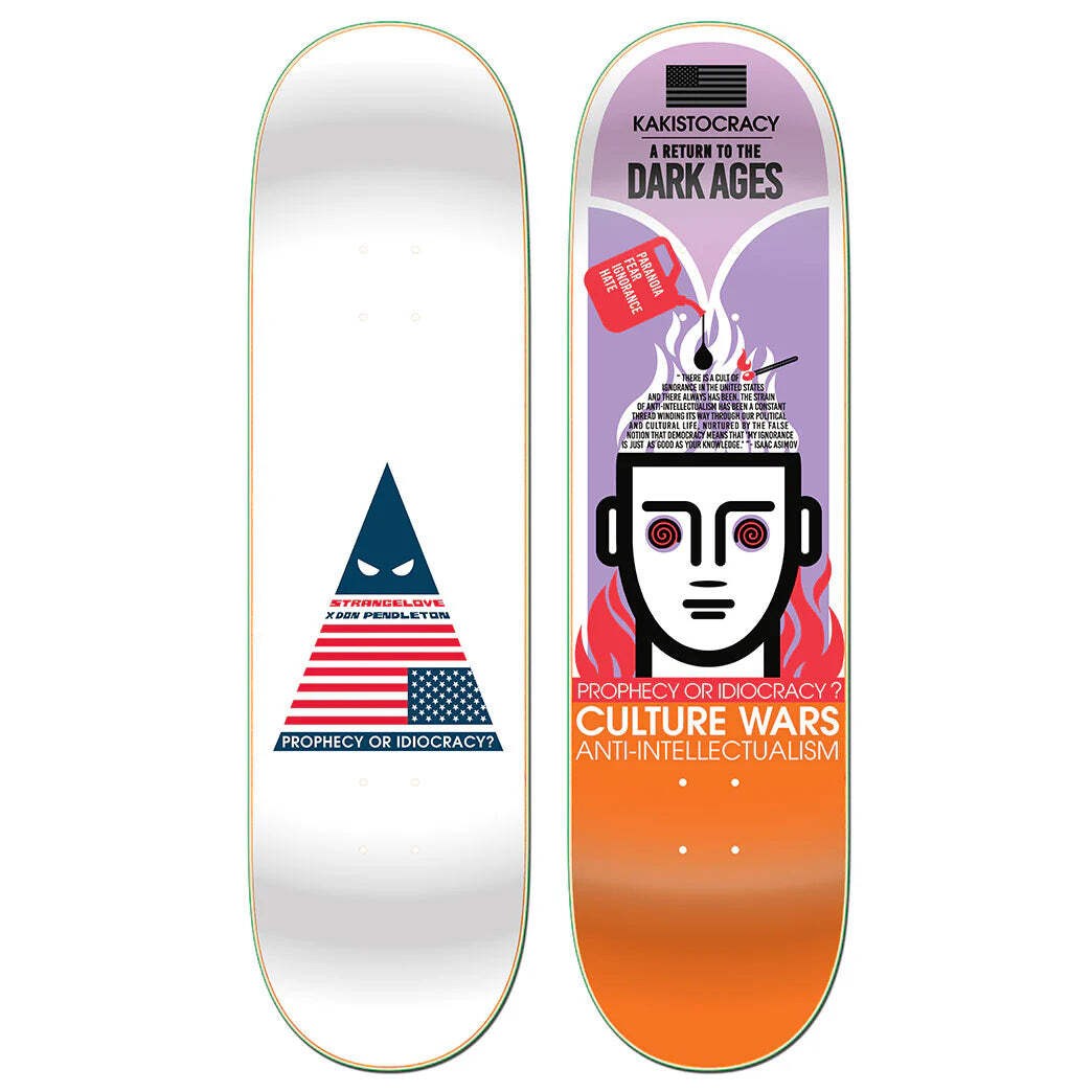 StrangeLove Don Pendleton "Culture Wars" 8.5" Skateboard Deck