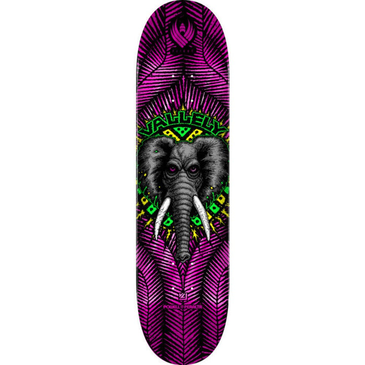 Powell Peralta Vallely Elephant Pink Foil 8.38" Flight Skateboard Deck