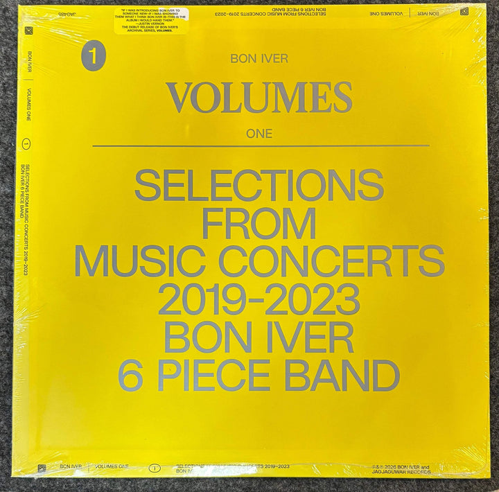 Bon Iver - Volumes: One-selections From Music Concerts 2019-2023 Vinyl Lp Record