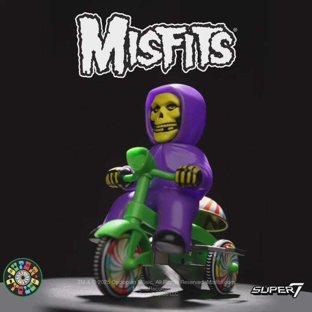 Super7 x MISFITS - Super Cycles - Fiend (Purple w/ Green Trike) Vinyl Toy