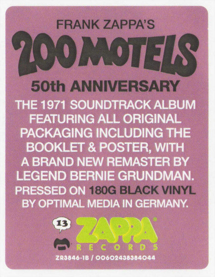 ZAPPA, FRANK - 200 Motels [180G 50th Anniversary] 2x Vinyl LP Record + Booklet +