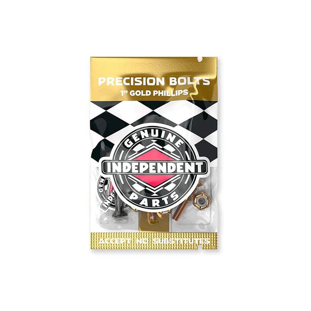 Independent Truck Co. Genuine Parts 1" Black/Gold Skateboard Mounting Hardware