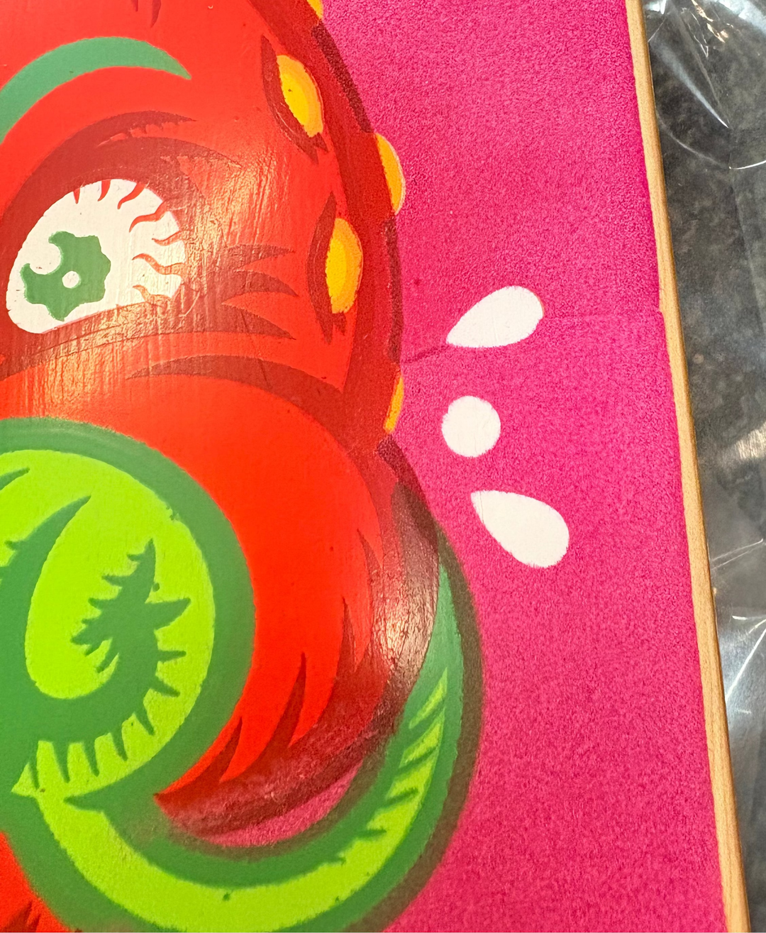 STRANGELOVE Strawberry Cough Deck - FLOCKED Pink 8.875" Skateboard Deck