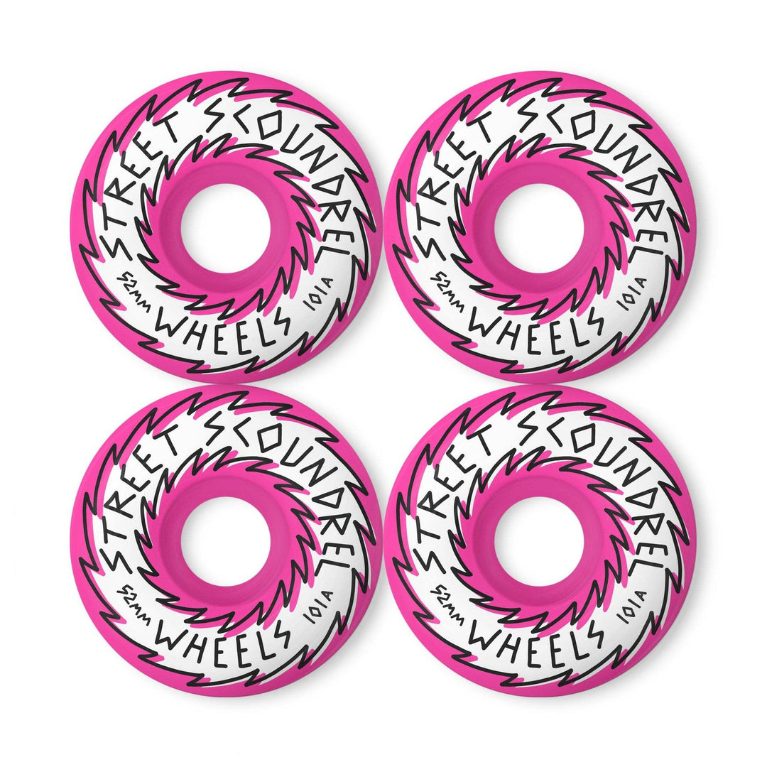 Street Plant "Street Scoundrels" 52mm 101a Skateboard Wheels + Bones Reds Bearin