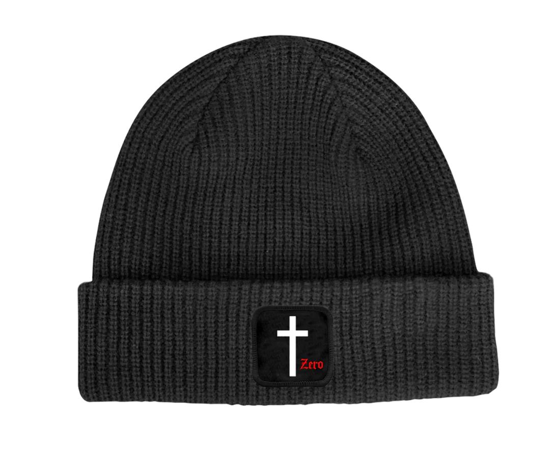Zero Skateboards Cross Patch Black Beanie