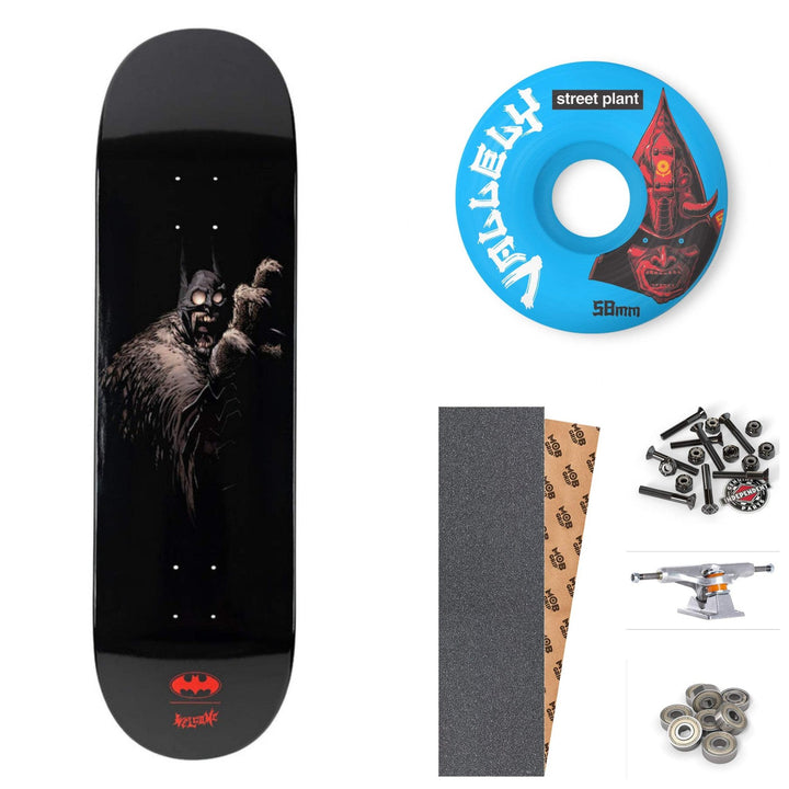 WELCOME X BATMAN "BATMONSTER" 8.75" COMPLETE SKATEBOARD