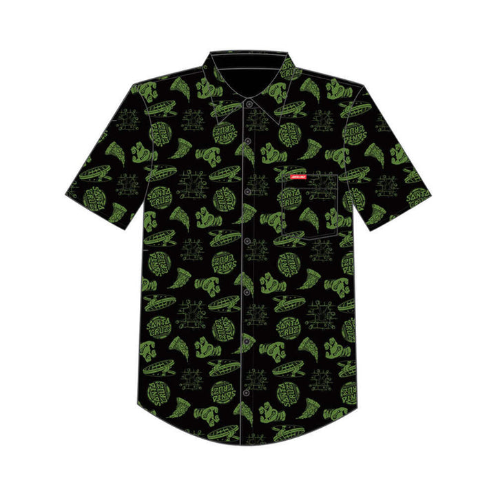 Santa Cruz x Teenage Mutant Ninja Turtles TMNT Cowabunga Short Sleeve Button-up