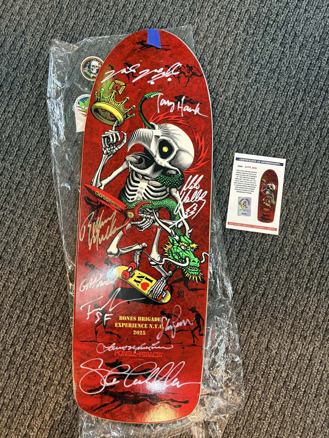 Powell Peralta Bones Brigade Experience 2025 Signed Skateboard Deck Hawk Cab Mul