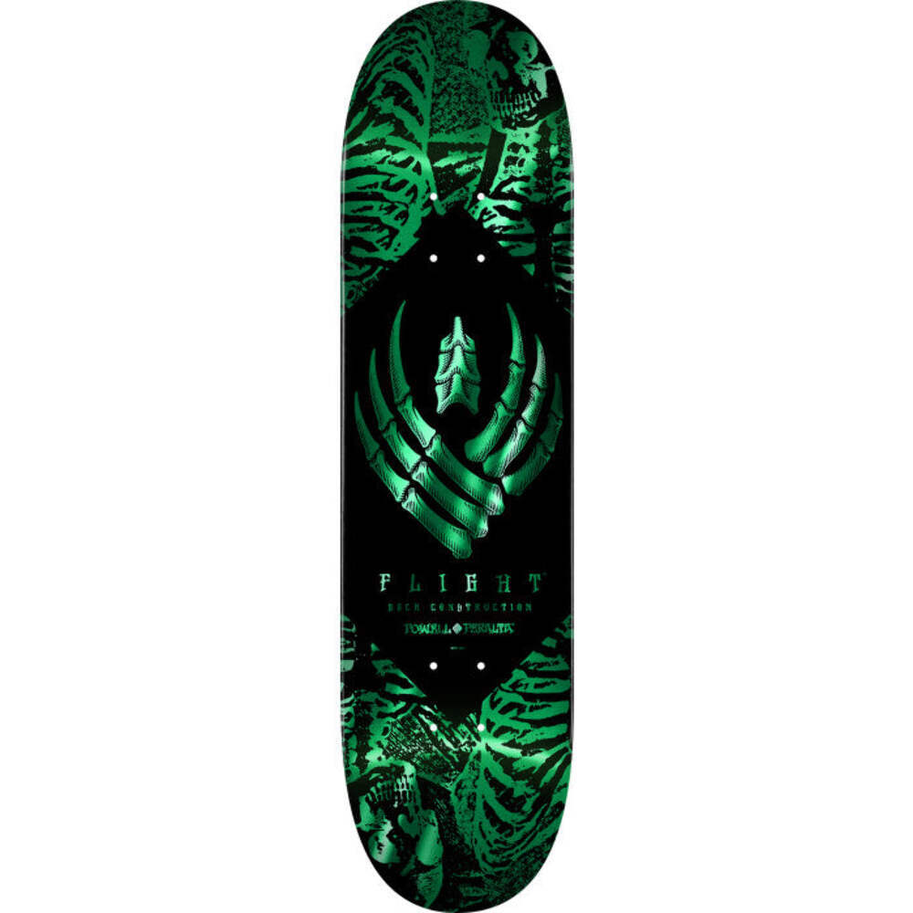 POWELL PERALTA SKELETON TEAL FOIL 8.13" FLIGHT SKATEBOARD DECK