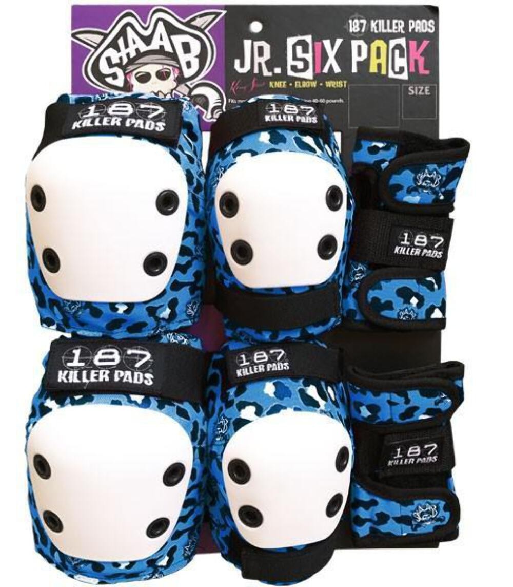 187 Killer Pads Kevin Staab Edition Junior Six Pack Pad Set Wrist Guards / Elbow