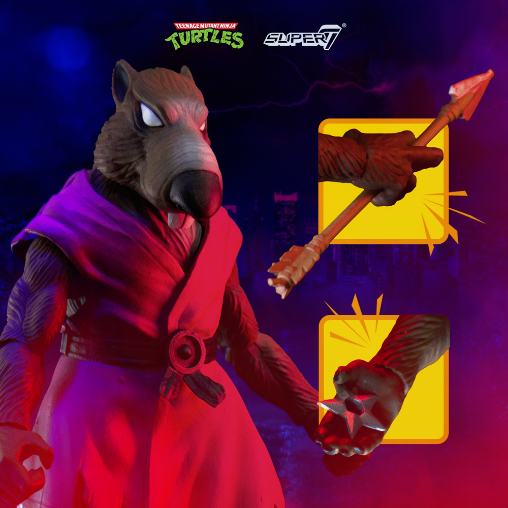 Super7 X Teenage Mutant Ninja Turtles Ultimates Splinter V2 Action Figure Tmnt