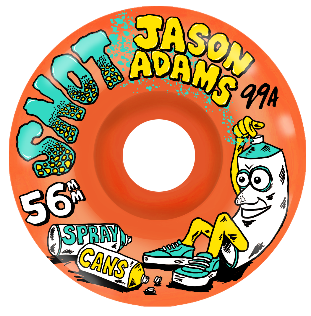 Snot Jason Adams "Spray Cans" 99a 56mm Skateboard Wheels