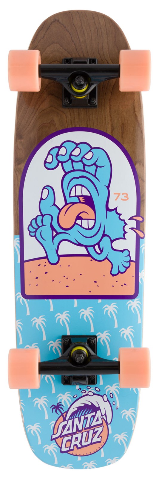 Santa Cruz Beach Bum Hand Street Cruzer Complete Skateboard 8.4"