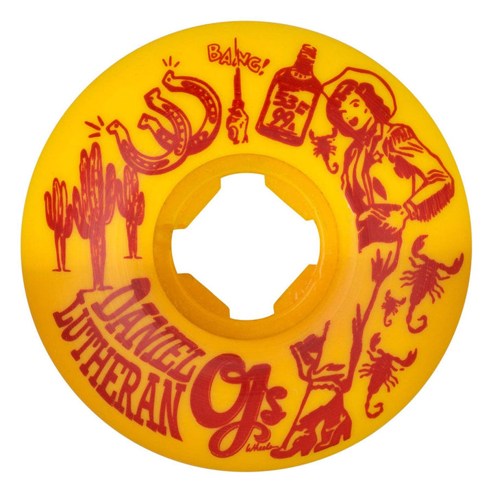 OJ Daniel Lutheran ELITE EZ EDGE Orange Yellow 53mm 99a SKATEBOARD WHEELS