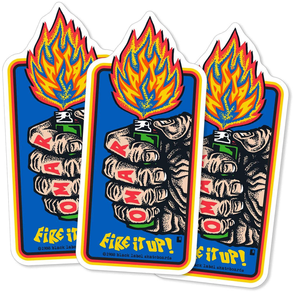 Black Label Omar Hassan "Fire It Up" Sticker