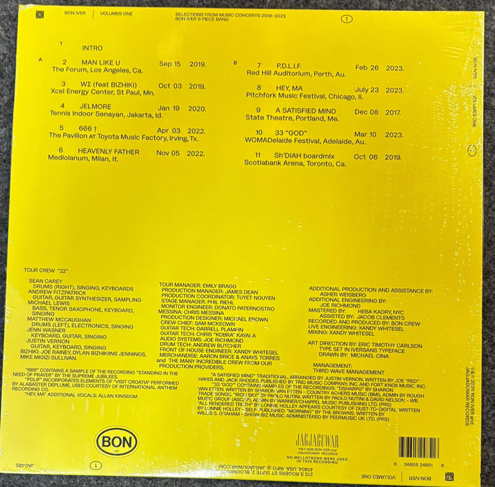 Bon Iver - Volumes: One-selections From Music Concerts 2019-2023 Vinyl Lp Record