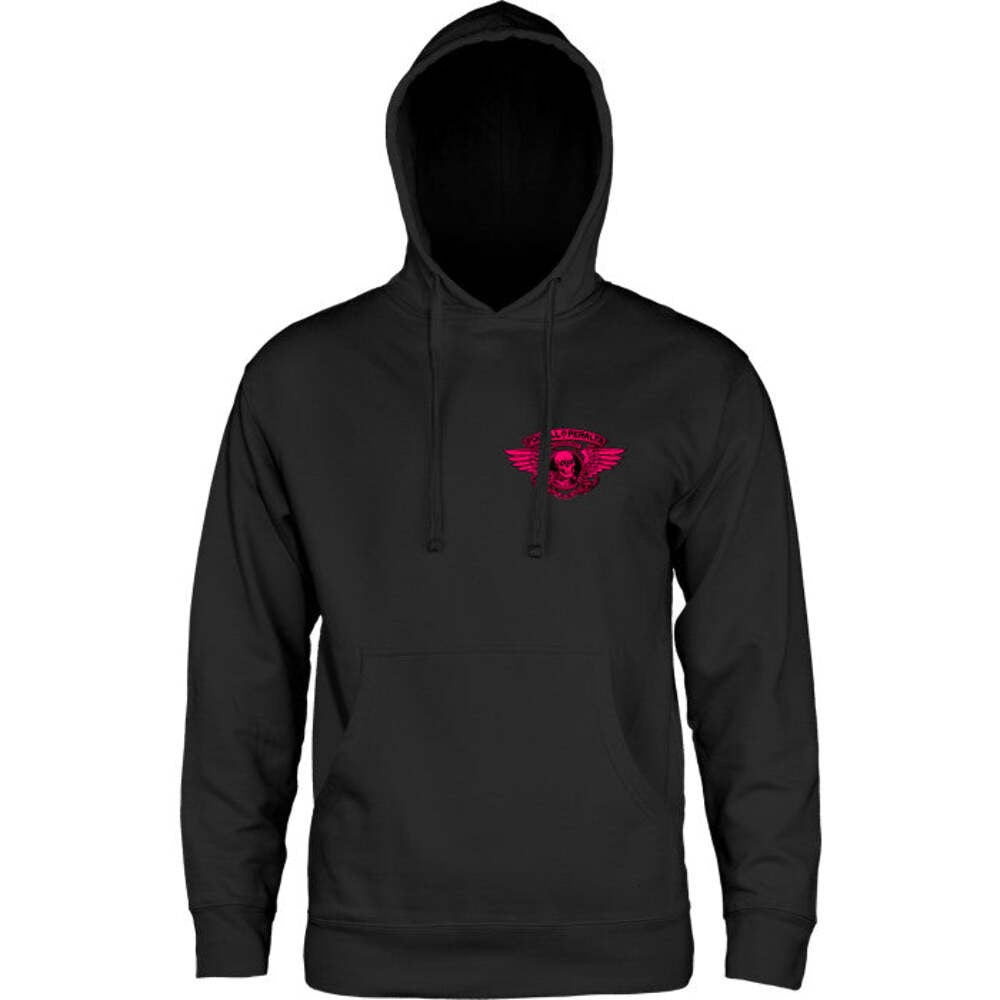 Powell Peralta Winged Ripper Blacklight Pink Mid Weight Hooded Sweatshirt