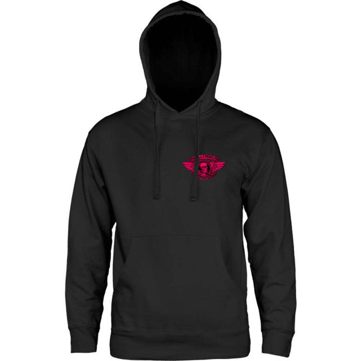 Powell Peralta Winged Ripper Blacklight Pink Mid Weight Hooded Sweatshirt