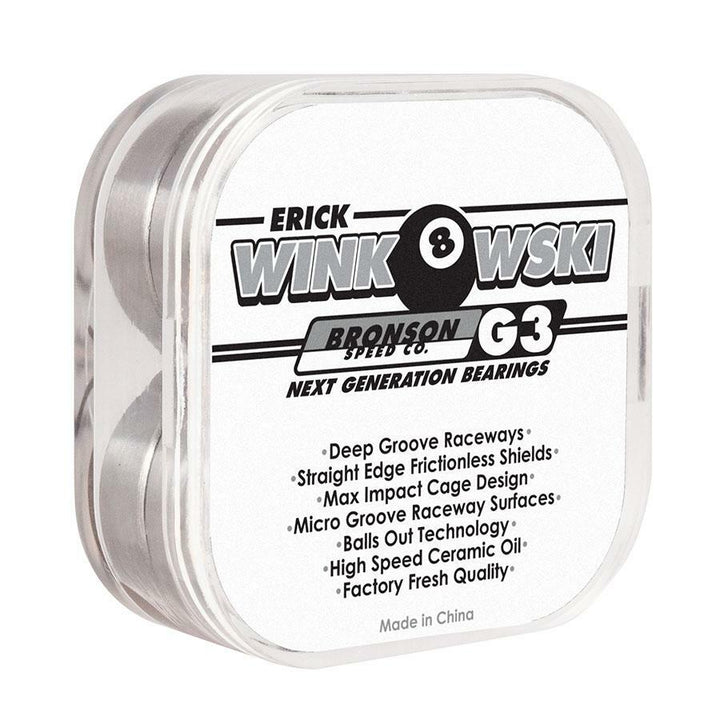 Bronson Speed Co. Erick Winkowski Pro G3 Skateboard Bearings (set of 8)