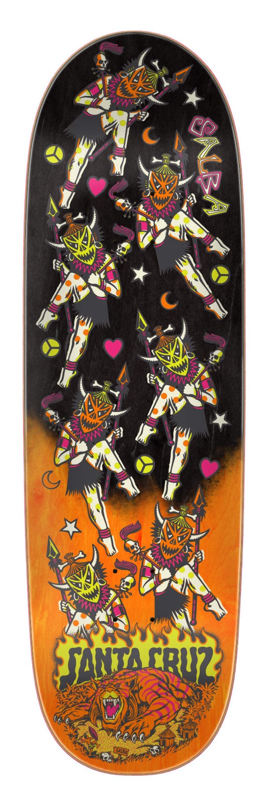 Santa Cruz Salba Firedance 8.8" Egg Complete Skateboard