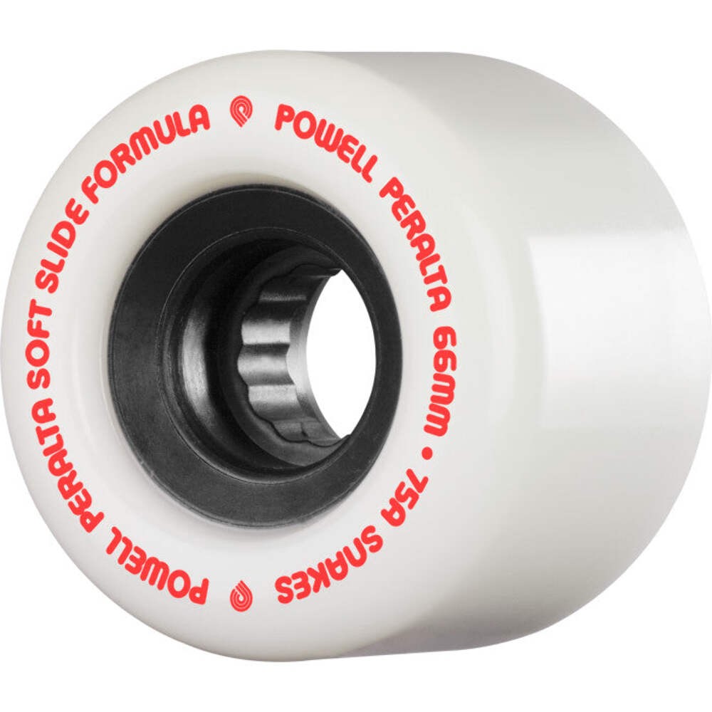POWELL PERALTA SNAKES 66mm 75a WHITE SKATEBOARD WHEELS