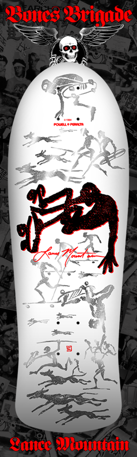 Powell Peralta Lance Mountain Future Primitive Bone Brigade 17 White Skateboard