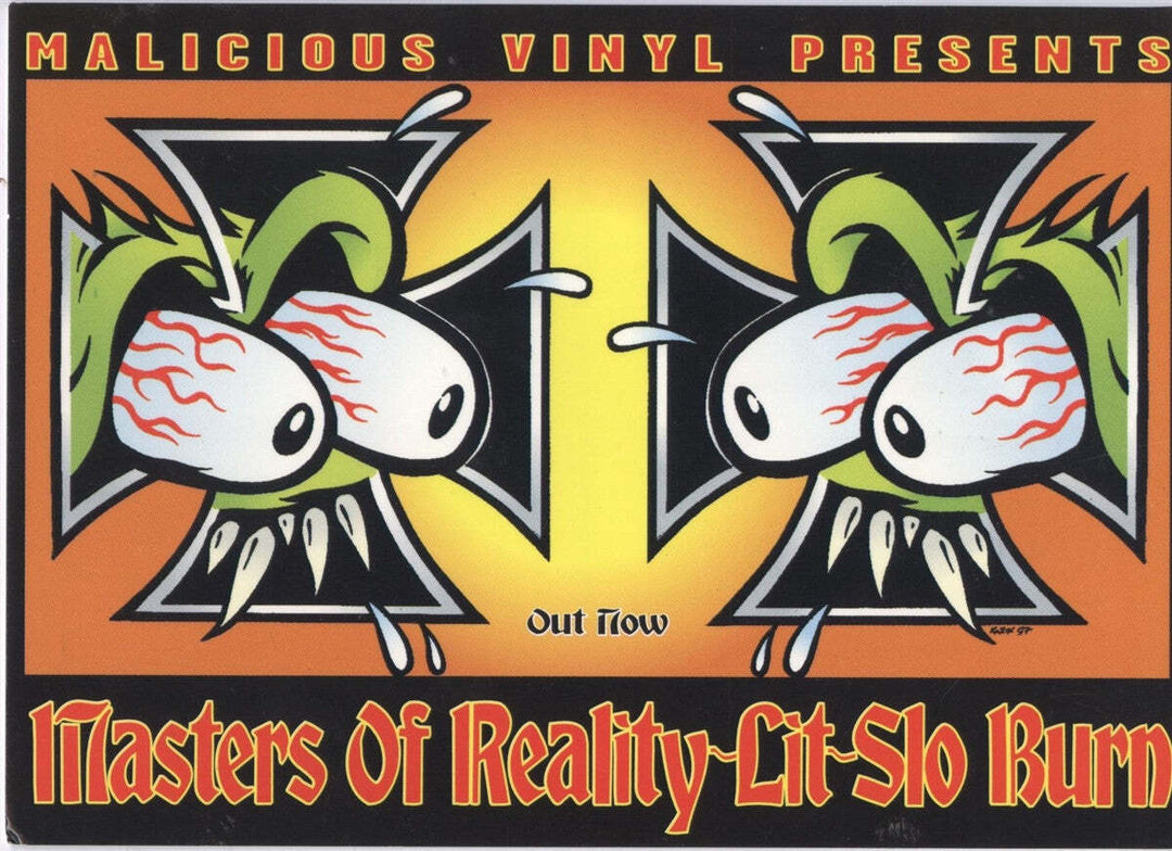 Malicious Vinyl Presents Masters Of Reality Lit Slo Burn Postcard Artwork by Fra