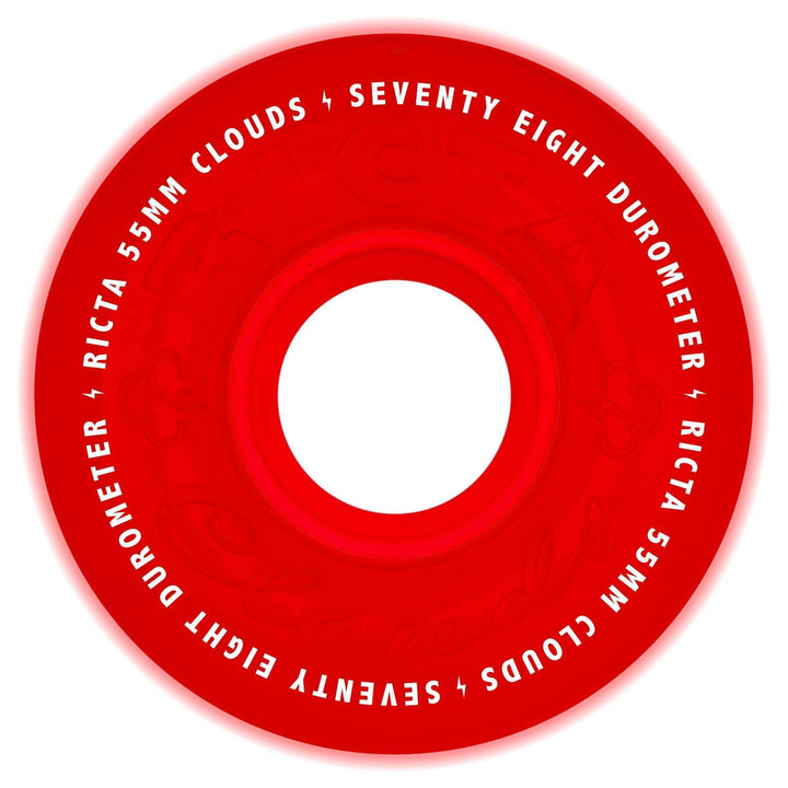Ricta Clouds GITD Red 55mm 78a Skateboard Wheels