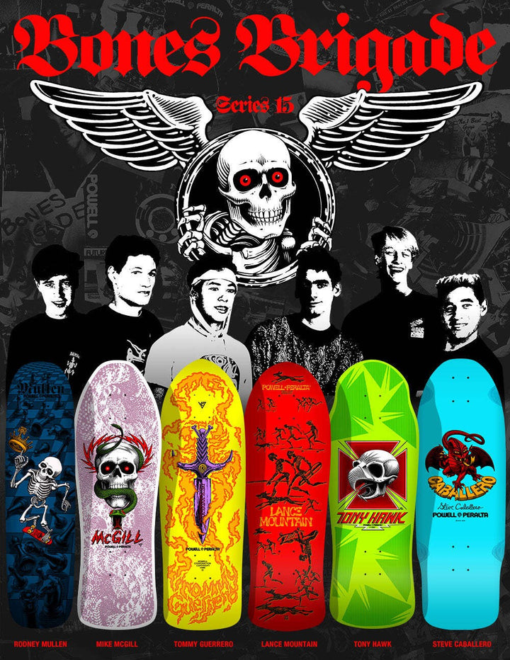 Powell Peralta Bones Brigade Series 15 Skateboard Deck Hawk, Caballero, McGill,