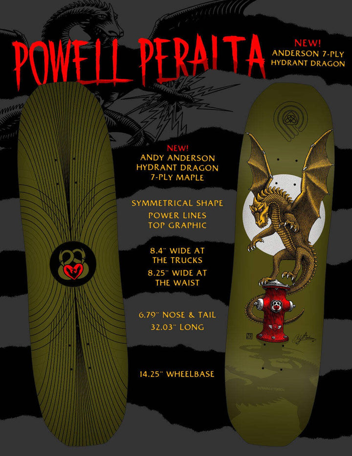 Powell Peralta Pro Andy Anderson Hydrant 7-Ply 8.4" Skateboard Deck