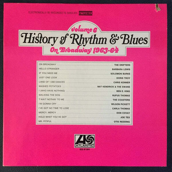 Compilation - History Of Rhythm & Blues Volume 6 On Broadway 1963-64 Vinyl LP Re