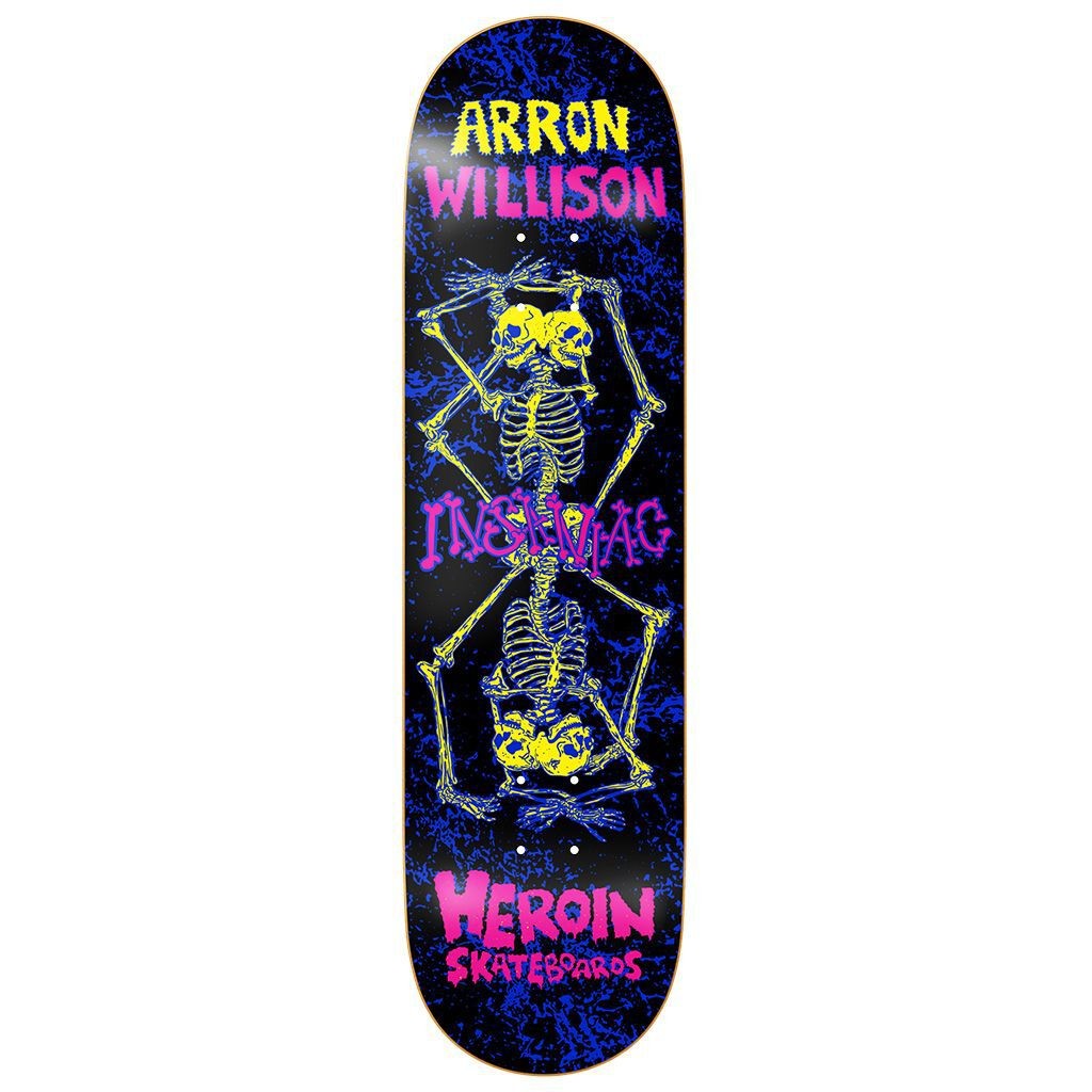 HEROIN Aaron Wilson Knock Off 8.5" SKATEBOARD DECK