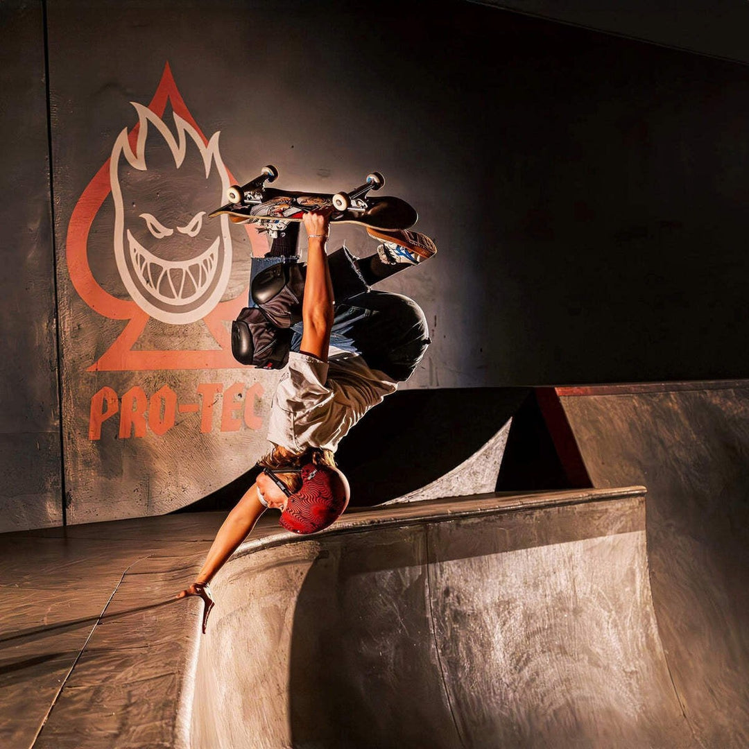 Pro-Tec x Spitfire LOW PRO (Red Swirl) Certified Helmet