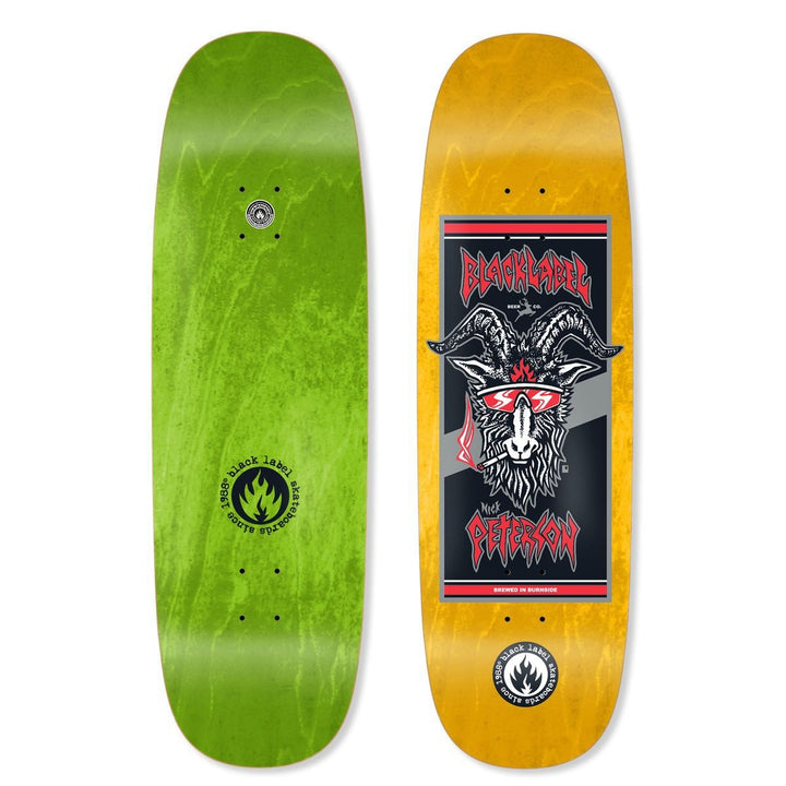 BLACK LABEL Nick Peterson "BURNSIDE BREW" 9.5" Tugboat SKATEBOARD DECK