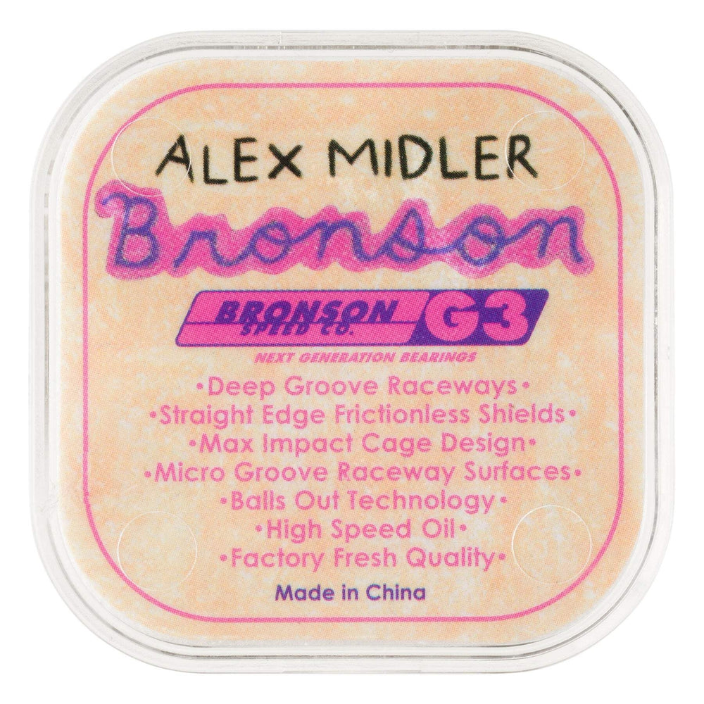 Bronson Speed Co. Alex Midler Pro G3 Skateboard Bearings (Set Of 8)